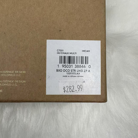 Coach Boxed Long Zip Around Wallet With Disco Star Print Chalk Original Gift Box - Picture 8 of 8